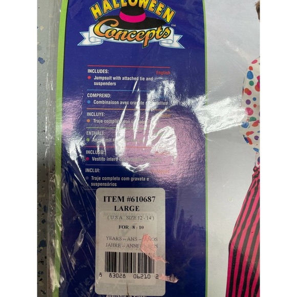 Rubie's Halloween Concepts Children's Size Large (12-14) Hobo Clown Costume NEW - Picture 3 of 11